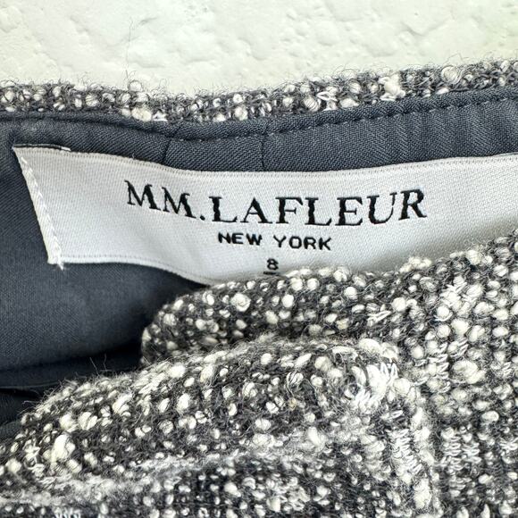 M.M. Lafleur Womens Pippa Crop Pants Size 8 Boucle Tweed Wide Leg Gray - Picture 3 of 7